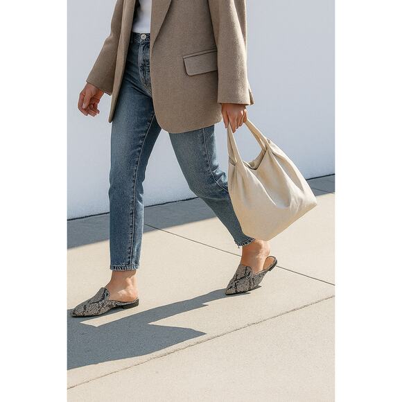 Seychelles Snakeskin Pointed Toe Mules Slip-On Flats Women’s 7.5 NWOT - Picture 1 of 7